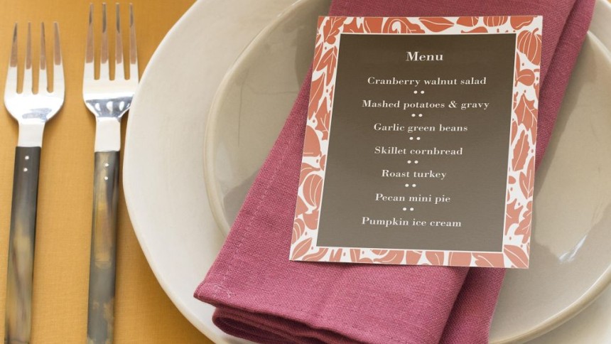 Avery personalised table menus