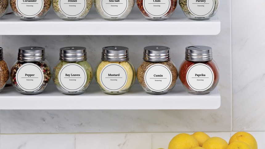 Avery recycled labels on jars
