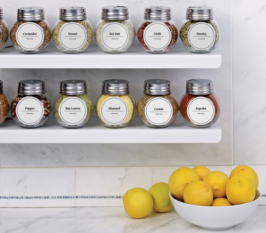 Oblong Labels fit Ikea RAJTAN Glass Spice Jars