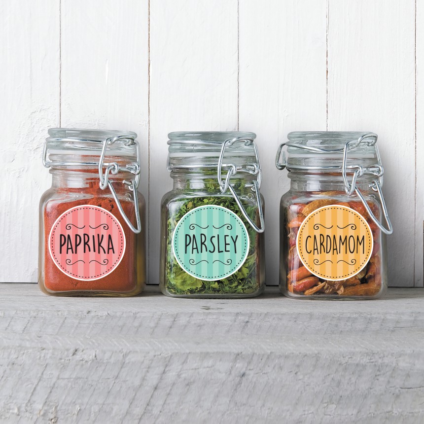 Oblong Labels fit Ikea RAJTAN Glass Spice Jars